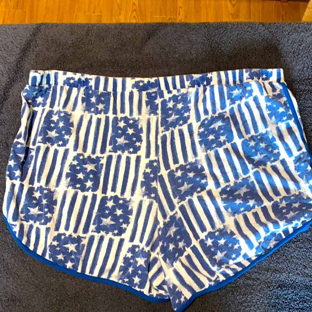 DONATED.  No tags; brand unknown. Cotton pajama shorts. XL